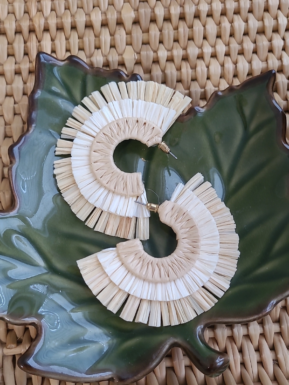 Raffia Fan Earrings
